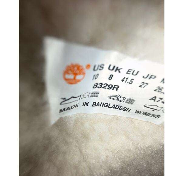 Timberland Roll Top Boots Womens 10 M Wheat Nubuck Warm Lined Teddy Fleece WP - Picture 9 of 11